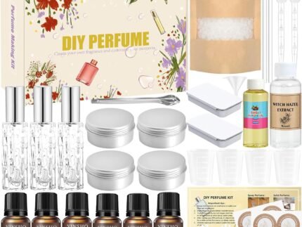 TSVATE Perfume Making Kit- DIY Solid Perfume Making Kits for Women, Portable Pocket Solid Balm with Essential Oils, Travel Size, Make Your Own Fragrance Kit, Fragrance Blam Gifts for Girls