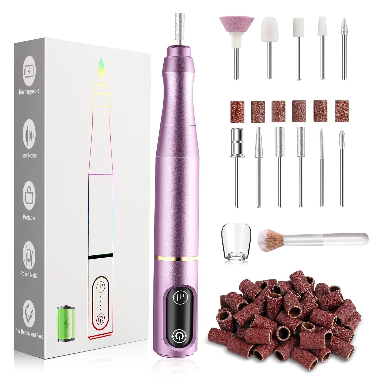 TUOBEO Cordless Nail Drill Electric Nail File Kit, Rechargeable Efile Set TUOBEO Cordless Nail Drill Electric Nail File Kit, Rechargeable Efile Set