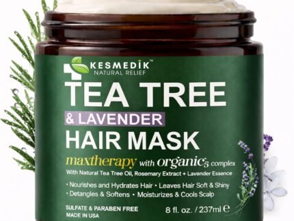 Tea Tree Oil Hair Mask Conditioner, Refreshes Scalp, Sulfate-Free 237mL