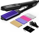 Terviiix Hair Crimper for Women with 4 Interchangeable Plates, Keratin & Argan Oil Infused Crimping Iron for Hair, Volumizing Crimper Hair Iron with 5 Heat Settings & 60 Min Auto Off