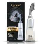 Tgideas Hair Dye Comb Root Touch Up, Ammonia Free Gray Coverage, Black