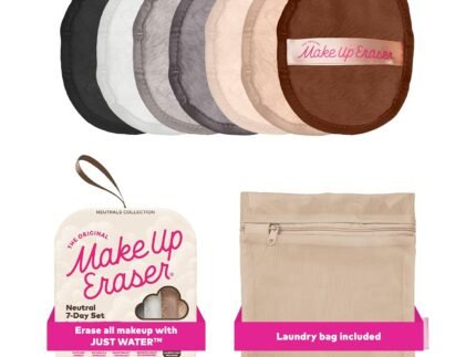 The Original MakeUp Eraser 7-Day Set, Erase All Makeup With Just Water, Including Waterproof Mascara, Eyeliner, Foundation, Lipstick, Sunscreen, and More! Neutrals, 7ct.