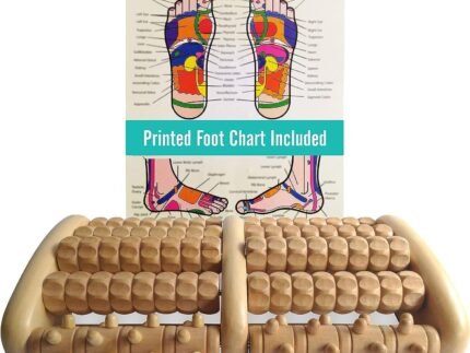 TheraFlow Wooden Foot Massager for Neuropathy, Heel Pain and Targeted Plantar Fasciitis Relief | Deep Tissue and Feet Massage for Relaxation | Reflexology Tool for Planters Facetious Relief