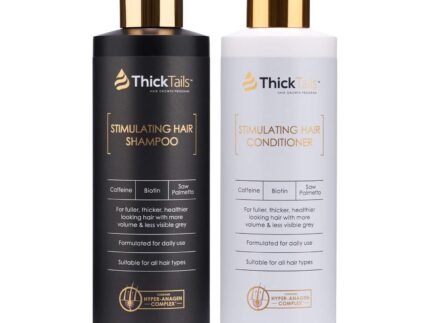 ThickTails Hair Growth Shampoo and Conditioner Set for Women, Biotin Caffeine Saw Palmetto, Sulfate Free Thickening Shampoo & Conditioner for Thinning Hair, Fuller Looking Volume & Stronger Feeling