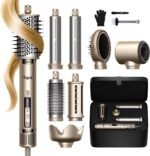 Tqcir 8 in 1 Hot Air Styler, Powerful Hair Dryer Brush with AutoWrap Curler