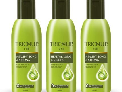 Trichup Herbal Hair Oil for Healthy Long & Strong Hair | Ayurvedic Hair & Scalp Nourishing Oil with Herbal Ingredients Helps Reduce Hair Breakage | For Women & Men | 200 mL (Pack of 3)