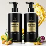 Tripeptide-Infused Biotin Hair Growth Shampoo and Conditioner Set, Onion Anti-Loss Volumizing Moisturizing Treatment for Soft Shine Hair, Dandruff Routine Shampoo for Men and Women, 2x16oz
