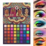 UCANBE EXOTIC FLAVORS Neon Eyeshadow Makeup Palette - 48 Colorful High Pigmented - Rainbow Matte Shimmer Glitter Eye Shadow Make Up Pallet Gift Set