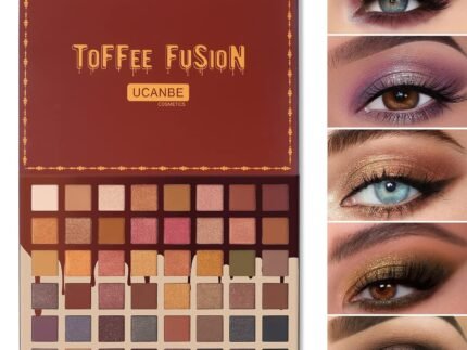 UCANBE Toffee Fusion Nude Eyeshadow Palette, 48 Neutral Shades Naked Eye Shadow Makeup Pallet, High Pigmented Matte Glitter Shimmer Make Up Kit for Women Girls