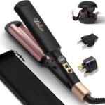 UKLISS Mini Hair Waver for Short Hair, Travel Deep Wave Curling Iron, Black