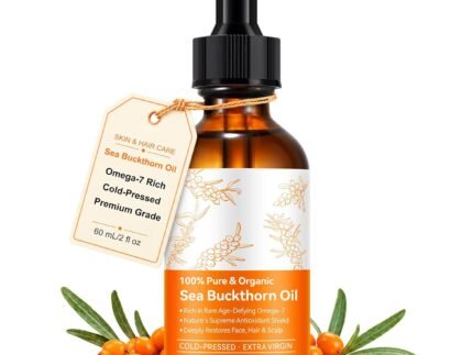 USDA Organic Sea Buckthorn Oil, Cold-Pressed Face Hair Nail Serum, 60ml