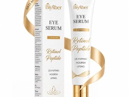 Under Eye Serum for Dark Circles : Caffeine Eye Serum for Puffiness, Fine Lines and Wrinkles, Retinol Peptide Hydrating Daily Eye Care for Women