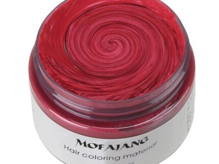 Unisex Hair Wax Color Dye Styling Cream Mud, Natural Hairstyle Pomade, Washable Temporary,Party Cosplay (Red)