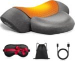Upalled Cordless Heated Neck Massager Pillow for Pain Relief Deep Tissue