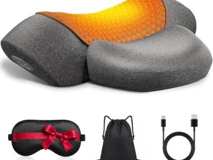 Upalled Cordless Heated Neck Massager Pillow for Pain Relief Deep Tissue