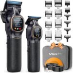 VGRPRO Professional Hair Clippers for Men, Cordless Clipper and Trimmer Set
