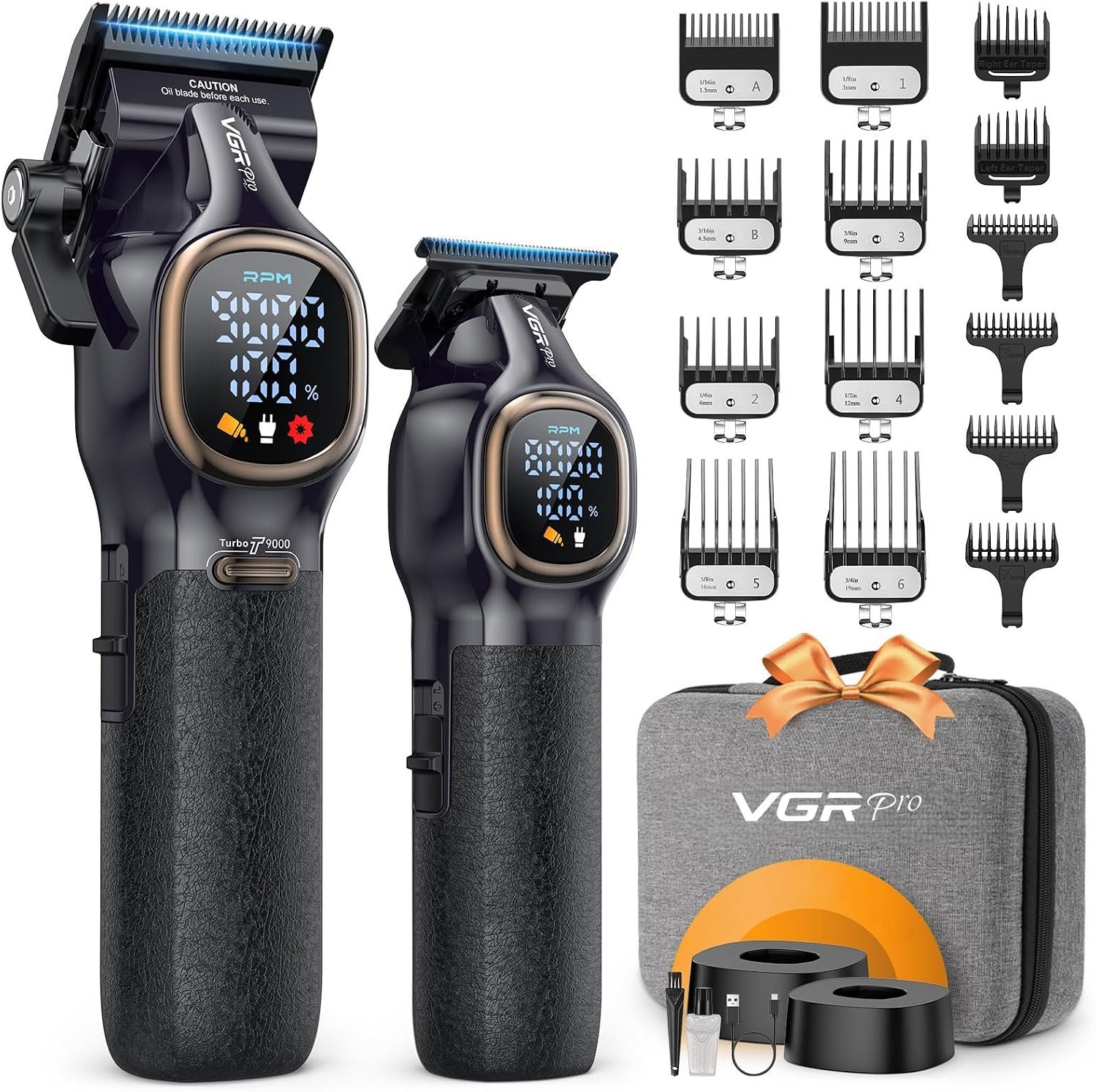 VGRPRO Professional Hair Clippers for Men, Cordless Clipper and Trimmer Set VGRPRO Professional Hair Clippers for Men, Cordless Clipper and Trimmer Set