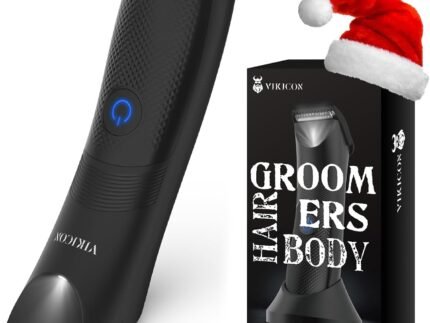 VIKICON Manscape Trimmer for Men, No Nicks Electric Body/Ball/Pubic Shaver