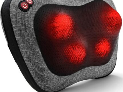 VIKTOR JURGEN Shiatsu Back Massager with Heat for Pain Relief, Gray