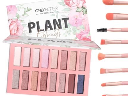 Vegan Eyeshadow Palette Organic 16 Colors Highly Pigmented Metallic Colorful Long Lasting Nude Eyeshadow Shimmer Palette