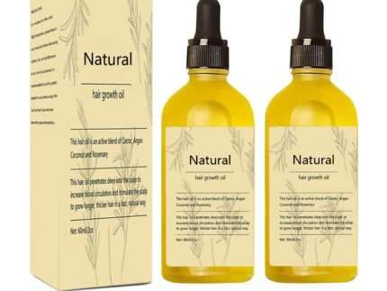 Vegan Natural Hair Growth Oil, 2 PCS Rosemary Oil for Hair Growth Organic, Hair for Dry Damaged Hair and Growth