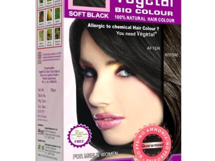 Vegetal Bio Hair Colour Soft Black 150gm (5.3 Oz) Safe and Natural Hair Dye