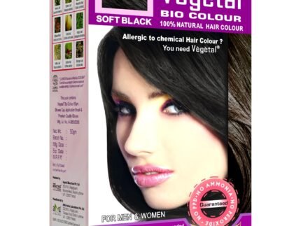 Vegetal Bio Hair Colour Soft Black 50gm (1.8 Oz) Safe and Natural Hair Dye