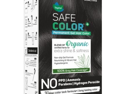 Vegetal Permanent Hair Dye Soft Black 70ml (2.4 Oz) Safe Gel Hair Color