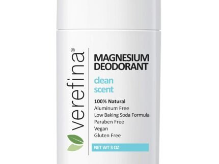 Verefina Aluminum Free Deodorant For Men & Women | All Natural | Hypoallergenic | Paraben Free | Non Toxic | Cruelty Free | Vegan | Natural Deodorant For Sensitive Skin | 3 Oz Stick