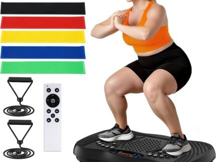 Vibration Plate Exercise Machine, 130 Levels Full Body Workout Vibrating Plate for Lymphatic Drainage Weight Loss, 450 Lbs Capacity Shake Platform with Bluetooth for Women Men