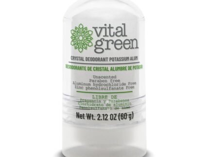 Vital Green Thai Crystal Potassium Alum Deodorant, Unscented, 60g, 1pk