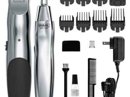 Wahl Groomsman Rechargeable Beard Trimmer Kit & Bonus Battery Nose Trimmer