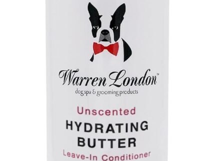 Warren London Hydrating Butter Leave in Pet Conditioner for Dogs | Lotion for Skin and Coat | Aloe Puppy & Dog Conditioner for Hair Detangler, Dry Skin, & Dandruff | Unscented 8oz