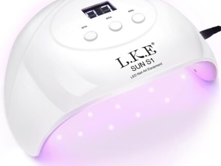 Wisdompark 72W UV LED Nail Lamp, UV Light for Gel Nails with 15 Beads Curing lamp 3 Timer Nail Dryer, LCD Display, Auto Sensor, Professional Nail Lamps for Gel Polish for Advanced DIY at Home