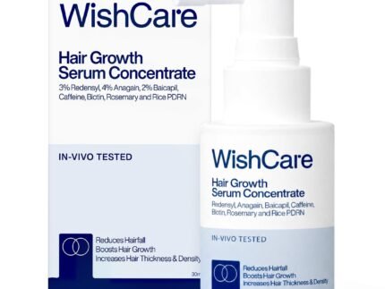 WishCare Hair Growth Serum Concentrate – Rosemary, 3% Redensyl, 4% Anagain, 2% Baicapil, Caffeine, Biotin, Plant Keratin & Rice Water