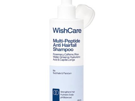 WishCare Multi Peptide Anti Hairfall Shampoo – Rice Water, Rosemary, Capilia Longa, Hyaluronic Acid & Caffeine 250ml