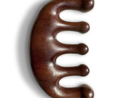 Wooden Scalp Massager – Handmade 100% Natural Green Sandalwood Wide Tooth Combs – Wood Massage Comb & Sandalwood Comb for Luxurious Hair Care