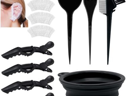 Xarchy 12 Pcs Hair Bleach Kit Professional Hair Coloring Products with Hair Dye Brush, Hair Color Bowl, Earmuffs, Hair Clips for Salon Hair Dye, Hair Color at Home, Hair Highlighting
