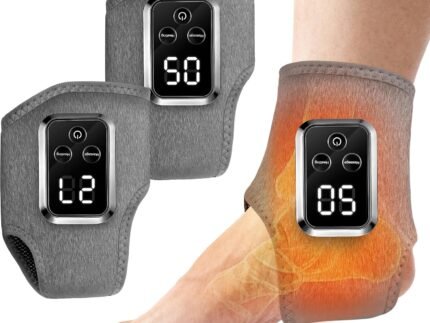 YAZHI Foot Massager 4-in-1 Cordless Warming Wrap – Relax & Renew Foot & Ankle Massager with 3 Modes & 4 Heat Levels, Portable for Home or Travel 2pack