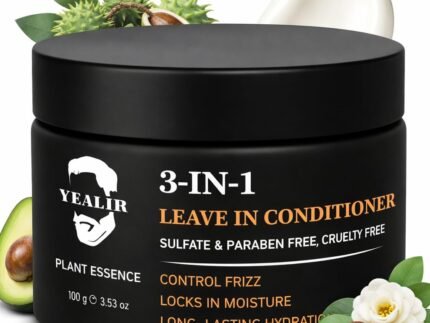 YEALIR Leave In Conditioner for Men, Frizz Control Hair Moisturizer, 3.53oz