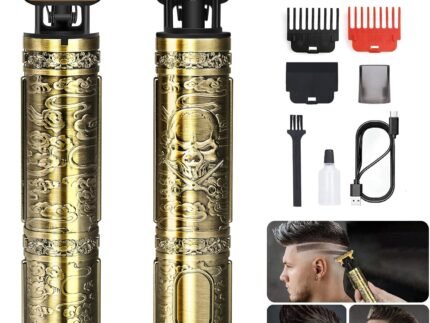 YOGINGO Professional Hair Trimmer for Men, Cordless Rechargeable Beard Trimmer Hair Clippers for Men, Metal Body Cutting Grooming Kit, Beard Shaver Barbershop, Bronze