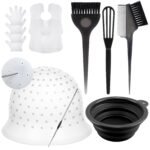 YOOVR 12pcs Hair Highlight Kit with Pre-Punched Silicone Cap and Dye Brush
