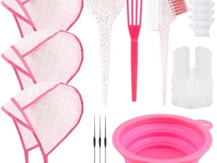 YOOVR 19pcs Hair Bleach Highlight Kit with Dye Brush and Frosting Caps