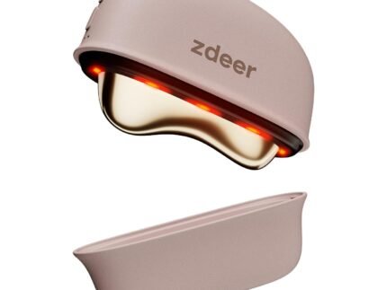 ZDEER GS5 Electric Heated Gua Sha Tool, Red Light Face Massager, Pink