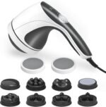 ZY ZERYEW Handheld Cellulite Massager, Body Sculpting Machine, Cellulite Massager Electric Tool, Lymphatic Massage Roller with 8 Rotating Heads & 2 Mesh Caps for Body Shaping & Lymphatic Drainage