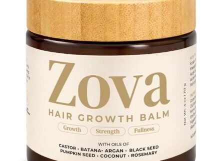 Zova Hair Growth Balm – Batana, Castor, Argan & Rosemary Oil Blend for Thicker, Stronger Hair – Deep Scalp Nourishing Hair Treatment for Men & Women – Natural Hair Repair & Moisturizing Balm 4 oz