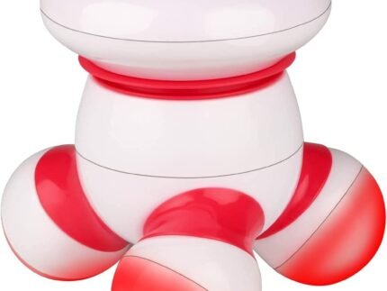 cotsoco Handheld Massager Mini Portable Vibrating Body Massager with LED Light for Hand Head Neck Back Legs Arms Pain Release, Battery Operated, Easy Hand Grip
