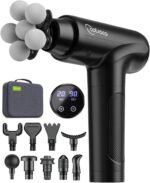 cotsoco Massage Gun Deep Tissue, Percussion Massage Gun with 10 Massage Heads & 20 Speeds, Muscle Massage Gun with Large 6-Ball Head, Portable Back Massager Gun with Carry Case, Gifts for him