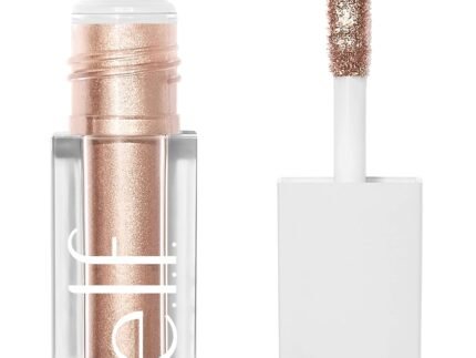 e.l.f. Liquid Metallic Eyeshadow, Gel Formula, Multi-Dimensional Finish For Bold Eye Looks, One-Swipe Coverage, Vegan & Cruelty-Free, Moon, 0.1 Fl Oz