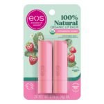 eos 100% Natural & Organic Lip Balm- Strawberry Sorbet, 0.14 oz, 2-Pack
